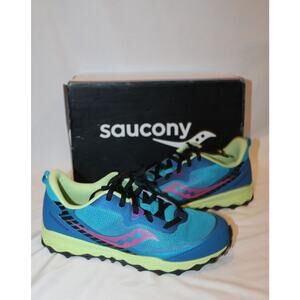 NIB YOUTH 6 WOMEN'S 7.5-8 SAUCONY‎ HIKING ATHLETIC SNEAKERS TURQOISE BLUE GREEN